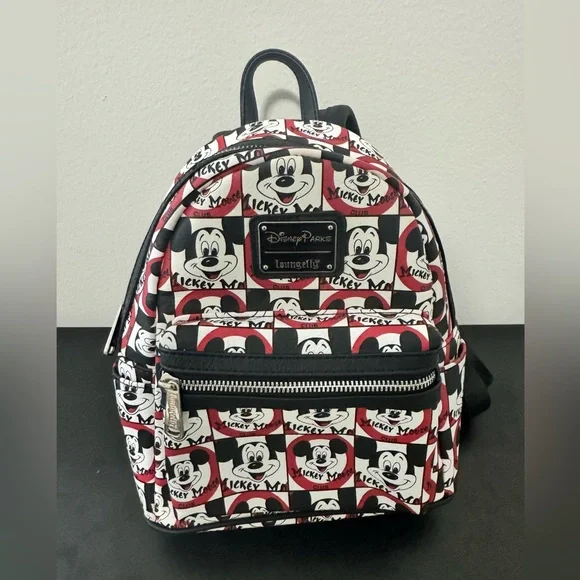 Disney Parks Loungefly Mickey Mouse Club White Black Red Mini Backpack - Picture 1 of 10